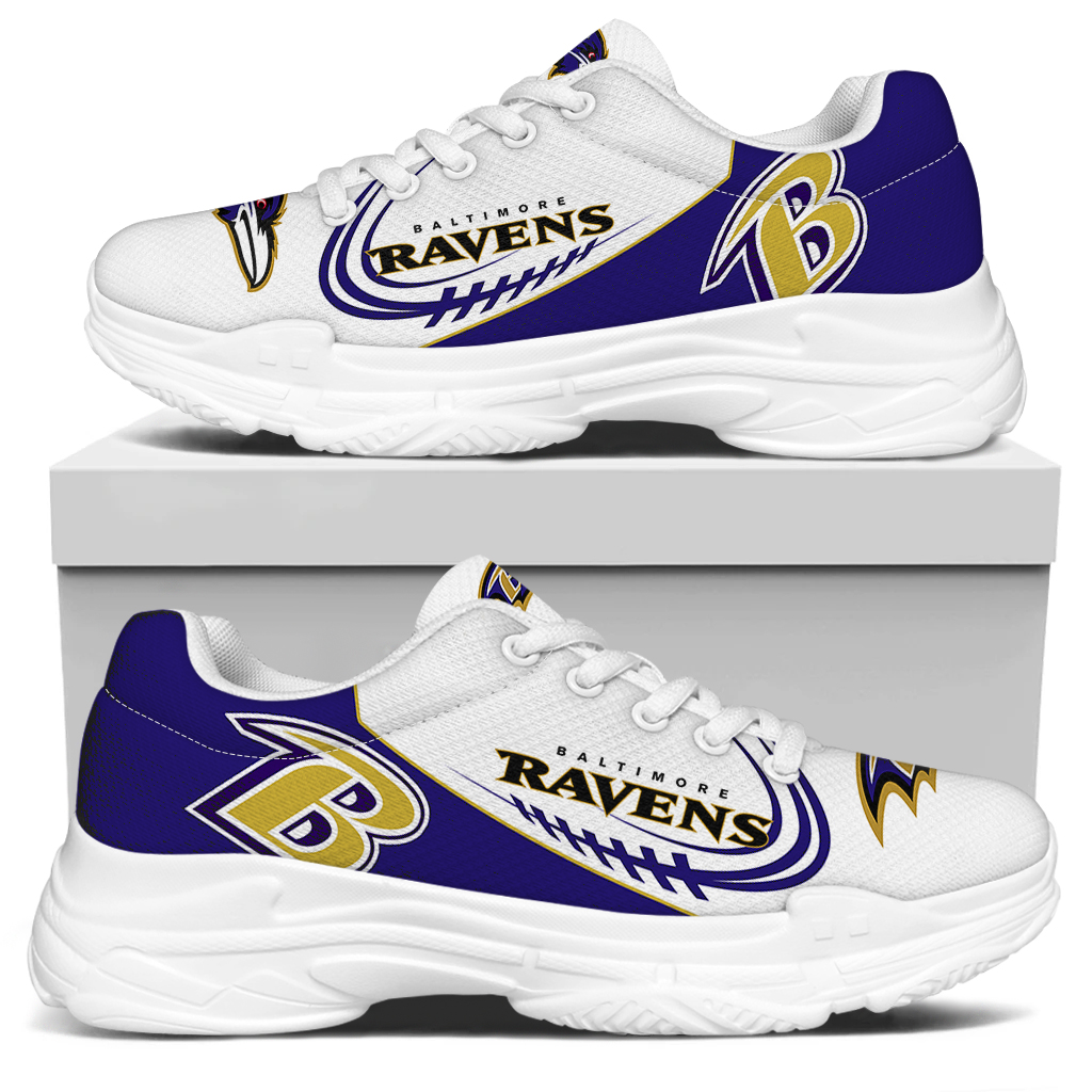 Women's Baltimore Ravens Edition Chunky Sneakers With Line 001